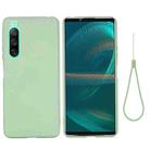 For Sony Xperia 10 IV Pure Color Liquid Silicone Shockproof Phone Case(Green) - 1