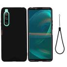 For Sony Xperia 10 IV Pure Color Liquid Silicone Shockproof Phone Case(Black) - 1