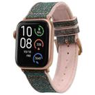 Glitter Starry Sky Watch Band For Apple Watch Series 8&7 41mm / SE 2&6&SE&5&4 40mm / 3&2&1 38mm(Green) - 1