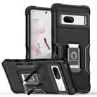 For Google Pixel 7 5G Ring Holder Non-slip Armor Phone Case(Black) - 1