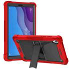 For Lenovo Tab M10 HD Silicone + PC Holder Shockproof Tablet Case(Red+Black) - 1