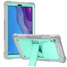 For Lenovo Tab M10 HD Silicone + PC Holder Shockproof Tablet Case(Grey+Mint Green) - 1