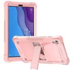 For Lenovo Tab M10 HD Silicone + PC Holder Shockproof Tablet Case(Rose Gold) - 1