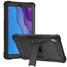 For Lenovo Tab M10 HD Silicone + PC Holder Shockproof Tablet Case(Black) - 1