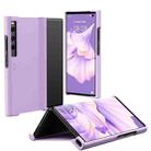 For Huawei Mate Xs 2 Leather Shockproof Phone Case With Holder(Purple) - 1