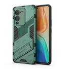 For vivo S15 Punk Armor PC + TPU Phone Case with Holder(Green) - 1