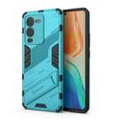 For vivo S15 Punk Armor PC + TPU Phone Case with Holder(Blue) - 1