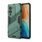 For vivo S15 Pro Punk Armor PC + TPU Phone Case with Holder(Green) - 1