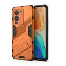 For vivo S15 Pro Punk Armor PC + TPU Phone Case with Holder(Orange) - 1