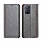 For Xiaomi Redmi Note 11 Pro 4G/5G Global Grid Texture Magnetic Flip Leather Phone Case(Grey) - 1