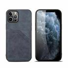 For iPhone 13 Pro Max Card Slots Full Coverage PU+TPU Phone Case (Grey) - 1