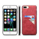 Card Slots Full Coverage PU+TPU Phone Case For iPhone 8 Plus / 7 Plus(Red) - 1