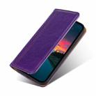 For vivo X80 China Grid Texture Magnetic Flip Leather Phone Case(Purple) - 3