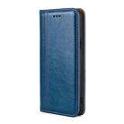 For vivo iQOO 9 Pro 5G Grid Texture Magnetic Flip Leather Phone Case(Blue) - 2