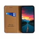 For vivo iQOO 9 Pro 5G Grid Texture Magnetic Flip Leather Phone Case(Blue) - 4