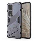 For Honor 70 Pro Punk Armor 2 in 1 PC + TPU Shockproof Case with Invisible Holder(Grey) - 1