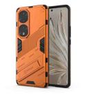 For Honor 70 Pro Punk Armor 2 in 1 PC + TPU Shockproof Case with Invisible Holder(Orange) - 1