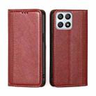 For Honor X30i Grid Texture Magnetic Flip Leather Phone Case(Red) - 1