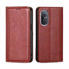 For Huawei nova 9 SE 4G Grid Texture Magnetic Flip Leather Phone Case(Red) - 1