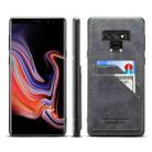 For Samsung Galaxy Note9 Card Slots Full Coverage PU+TPU Phone Case(Grey) - 1