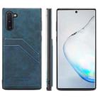 For Samsung Galaxy Note10 Card Slots Full Coverage PU+TPU Phone Case(Blue) - 1