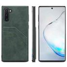 For Samsung Galaxy Note10 Card Slots Full Coverage PU+TPU Phone Case(Green) - 1