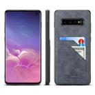 For Samsung Galaxy S10 Card Slots Full Coverage PU+TPU Phone Case(Grey) - 1