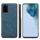 For Samsung Galaxy S20+ Card Slots Full Coverage PU+TPU Phone Case(Blue) - 1