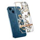 For iPhone 14 Translucent Electroplating Flower Phone Case (Ewha) - 1