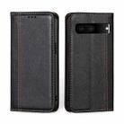 For Google Pixel 7 5G Grid Texture Magnetic Flip Leather Phone Case(Black) - 1