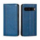 For Google Pixel 7 5G Grid Texture Magnetic Flip Leather Phone Case(Blue) - 1