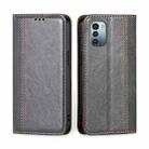 For Nokia G21 / G11 Grid Texture Magnetic Flip Leather Phone Case(Grey) - 1