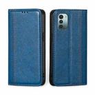 For Nokia G21 / G11 Grid Texture Magnetic Flip Leather Phone Case(Blue) - 1