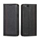 For ZTE Tempo X / Vantage Z839 / N9137 Grid Texture Magnetic Flip Leather Phone Case(Black) - 1
