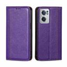 For OnePlus Nord CE 2 5G Grid Texture Magnetic Flip Leather Phone Case(Purple) - 1