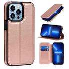 For iPhone 11 Card Slots Flip Leather Phone Case (Rose Gold) - 1