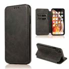 Card Slots Flip Leather Phone Case For iPhone X / XS(Black) - 1