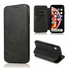 For iPhone XR Card Slots Flip Leather Phone Case(Black) - 1