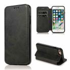 For iPhone SE 2022 / SE 2020 / 8 / 7 Card Slots Flip Leather Phone Case(Black) - 1