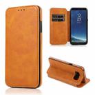For Samsung Galaxy S8+ Card Slots Flip Leather Phone Case(Khaki) - 1