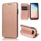 For Samsung Galaxy S10e Card Slots Flip Leather Phone Case(Rose Gold) - 1