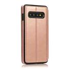 For Samsung Galaxy S10+ Card Slots Flip Leather Phone Case(Rose Gold) - 3