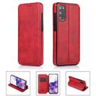 For Samsung Galaxy S20 5G Card Slots Flip Leather Phone Case(Red) - 1