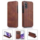 For Samsung Galaxy S20+ 5G Card Slots Flip Leather Phone Case(Brown) - 1