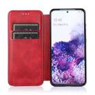 For Samsung Galaxy S20 Ultra 5G Card Slots Flip Leather Phone Case(Red) - 4