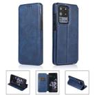 For Samsung Galaxy S20 Ultra 5G Card Slots Flip Leather Phone Case(Blue) - 1