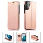 For Samsung Galaxy S21 5G Card Slots Flip Leather Phone Case(Rose Gold) - 1