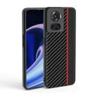 For OnePlus 10R / Ace Ultra-thin Carbon Fiber Texture Splicing Phone Case(Red) - 1