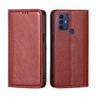 For TCL 30 SE/306/305 & Sharp Aquos V6 Grid Texture Magnetic Flip Leather Phone Case(Red) - 1