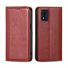 For Alcatel 1B 2022 Grid Texture Magnetic Flip Leather Phone Case(Red) - 1